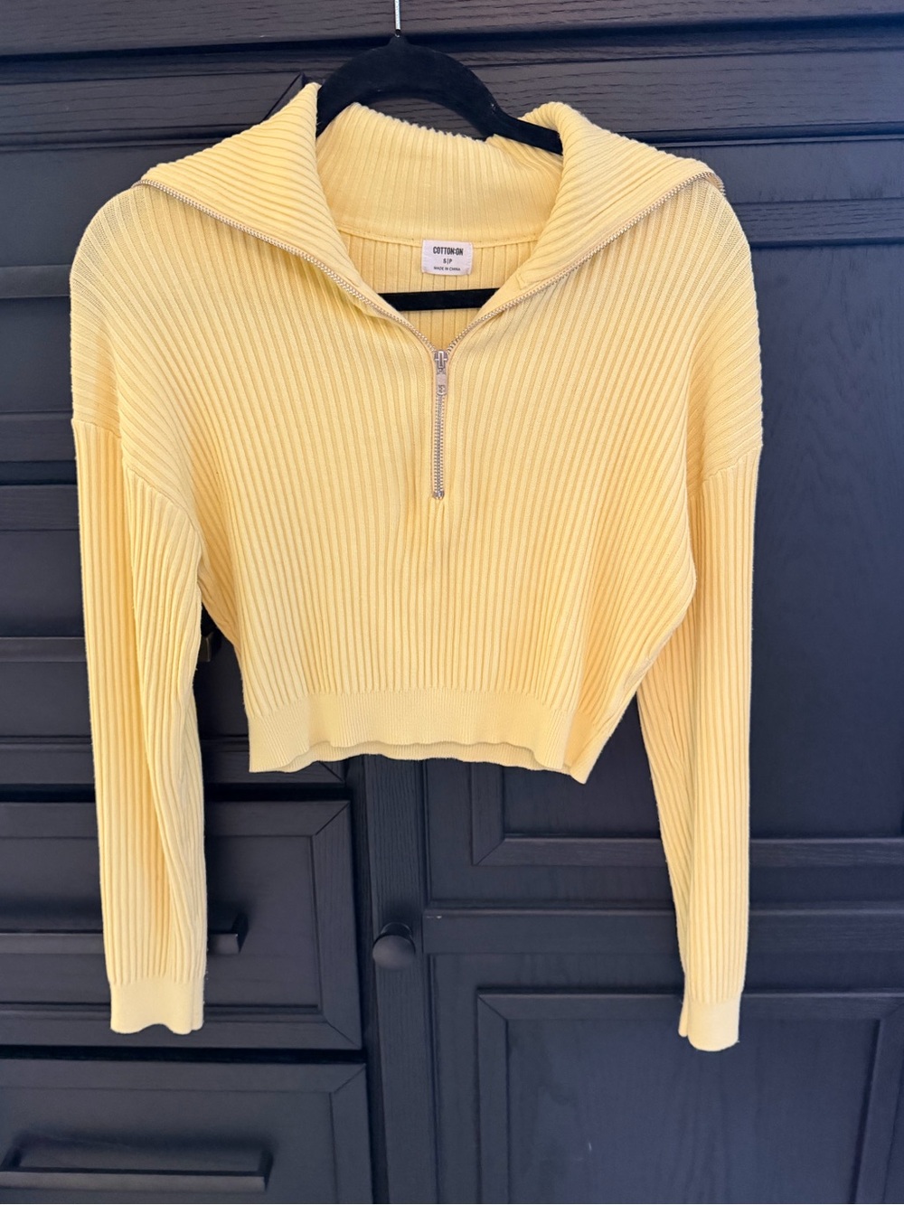 Cotton On Butter Yellow Half Zip Jumper